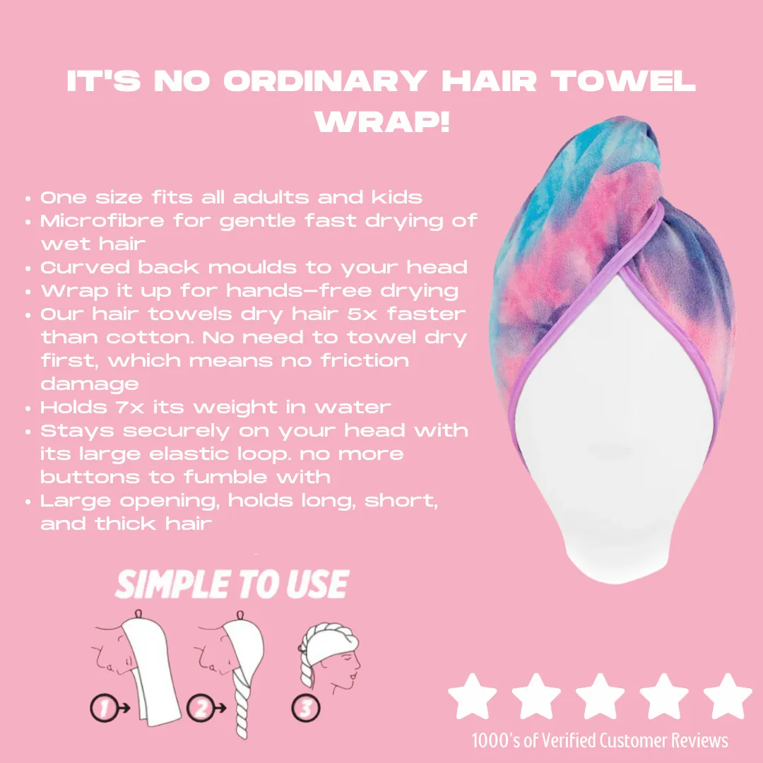 Unicorn Microfibre Hair Towel® Wrap Plain Pink