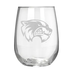 Utah Valley Wolverines 17 oz. Stemless Wine Glass