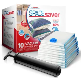 Vacuum Storage Bags (Variety 10-Pack) Save 80% On Clothes Storage Space