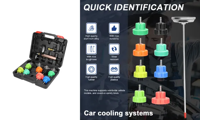 Vehicle Leak Detector & Cooling System Tool Kit