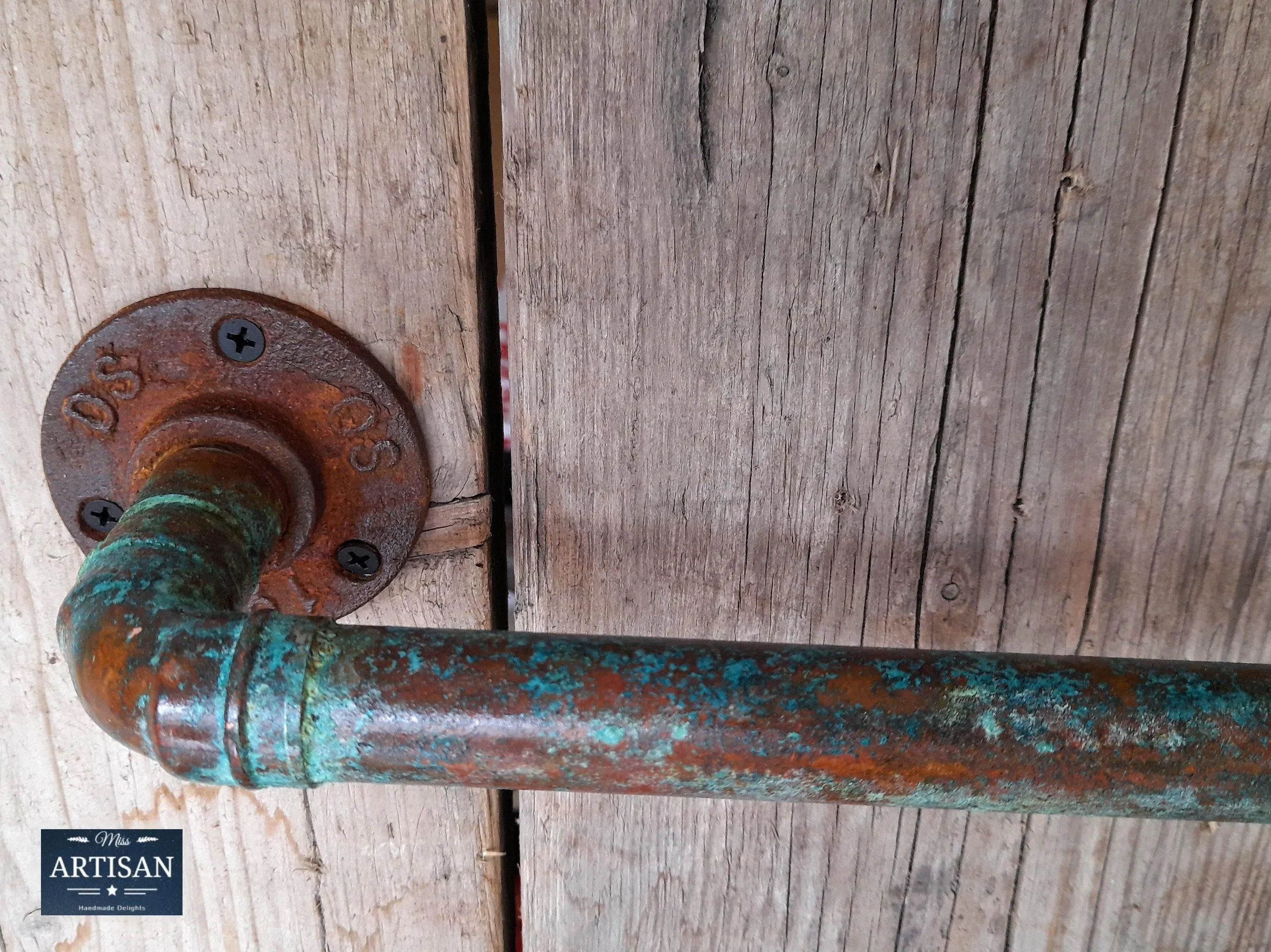 Verdigris Copper Towel Rails