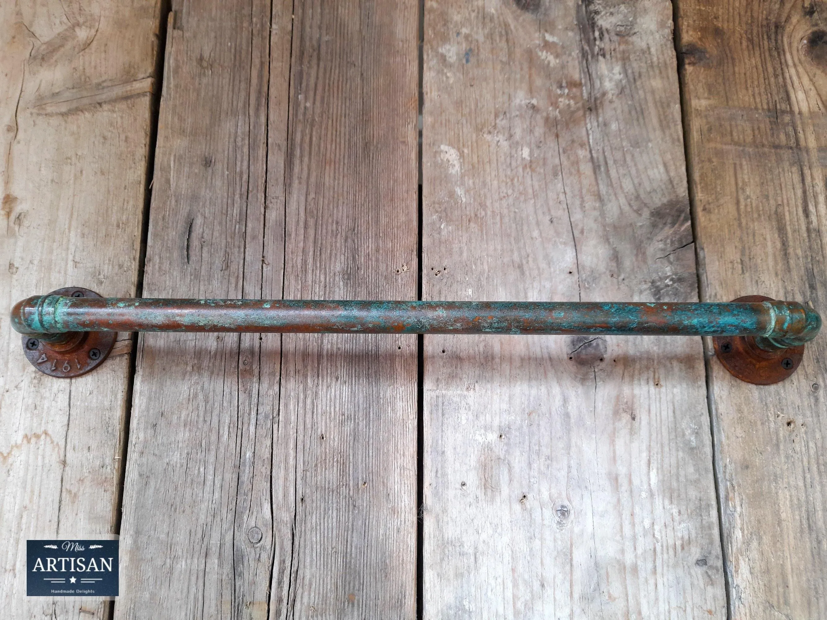 Verdigris Copper Towel Rails