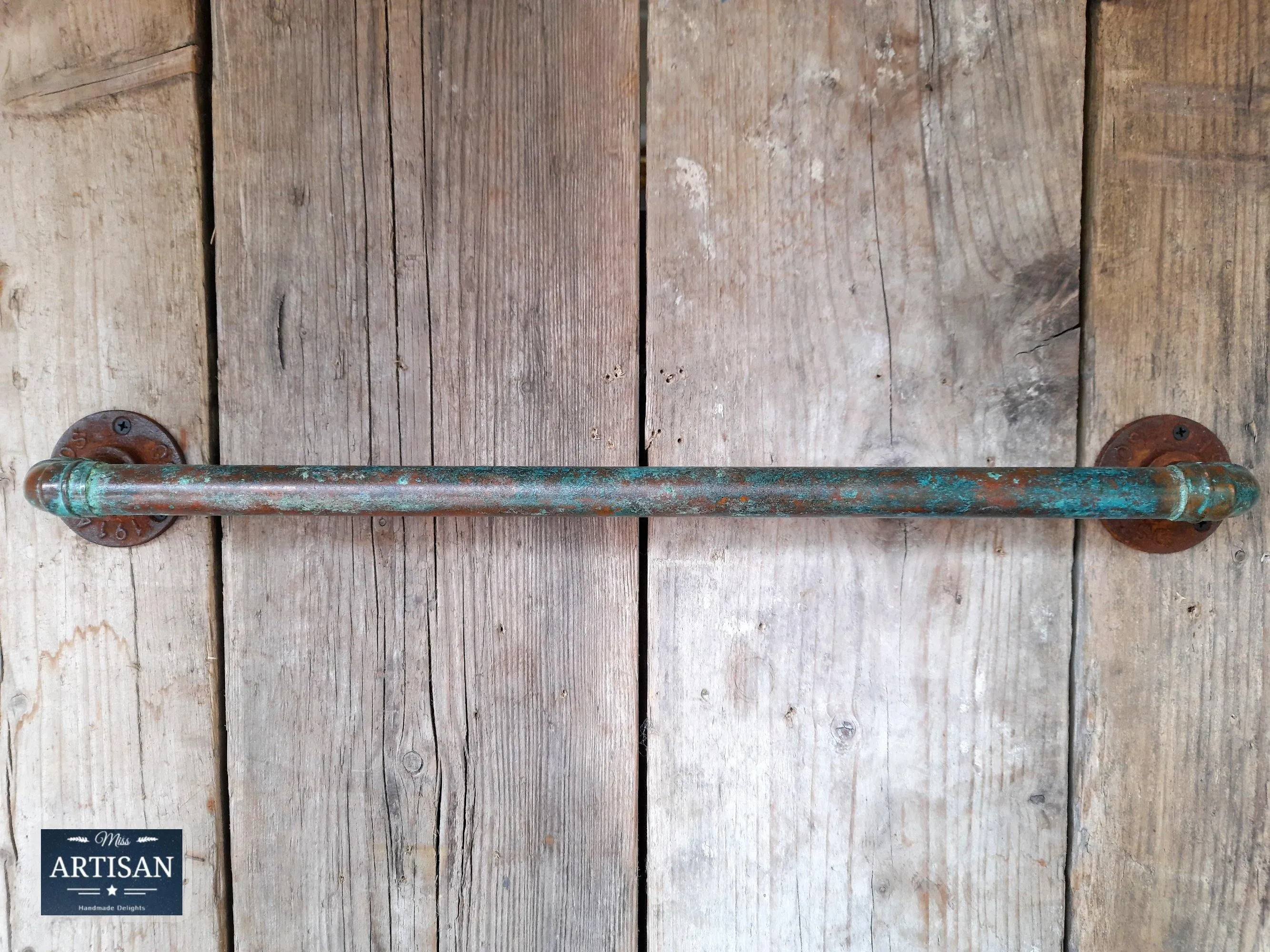 Verdigris Copper Towel Rails