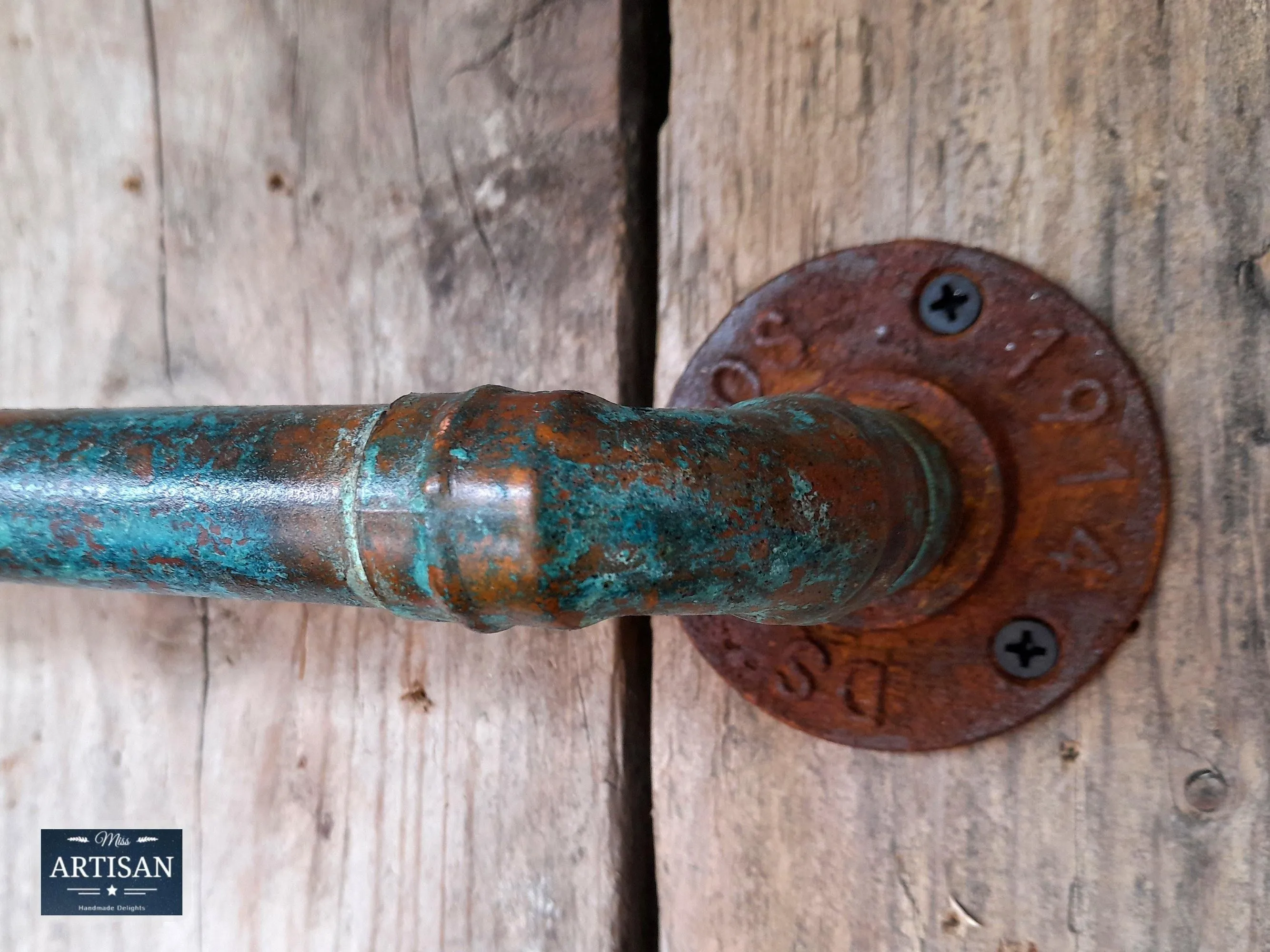 Verdigris Copper Towel Rails