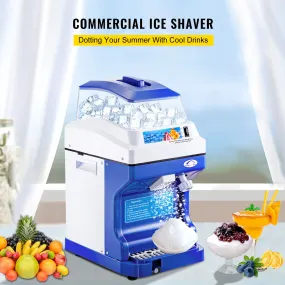 VEVOR 110V Commercial Ice Shaver Crusher 441LBS/H with 11LBS Hopper, 300W Tabletop Electric Snow Cone Maker 320 RPM Rotate Speed Perfect For Parties Events Snack Bar