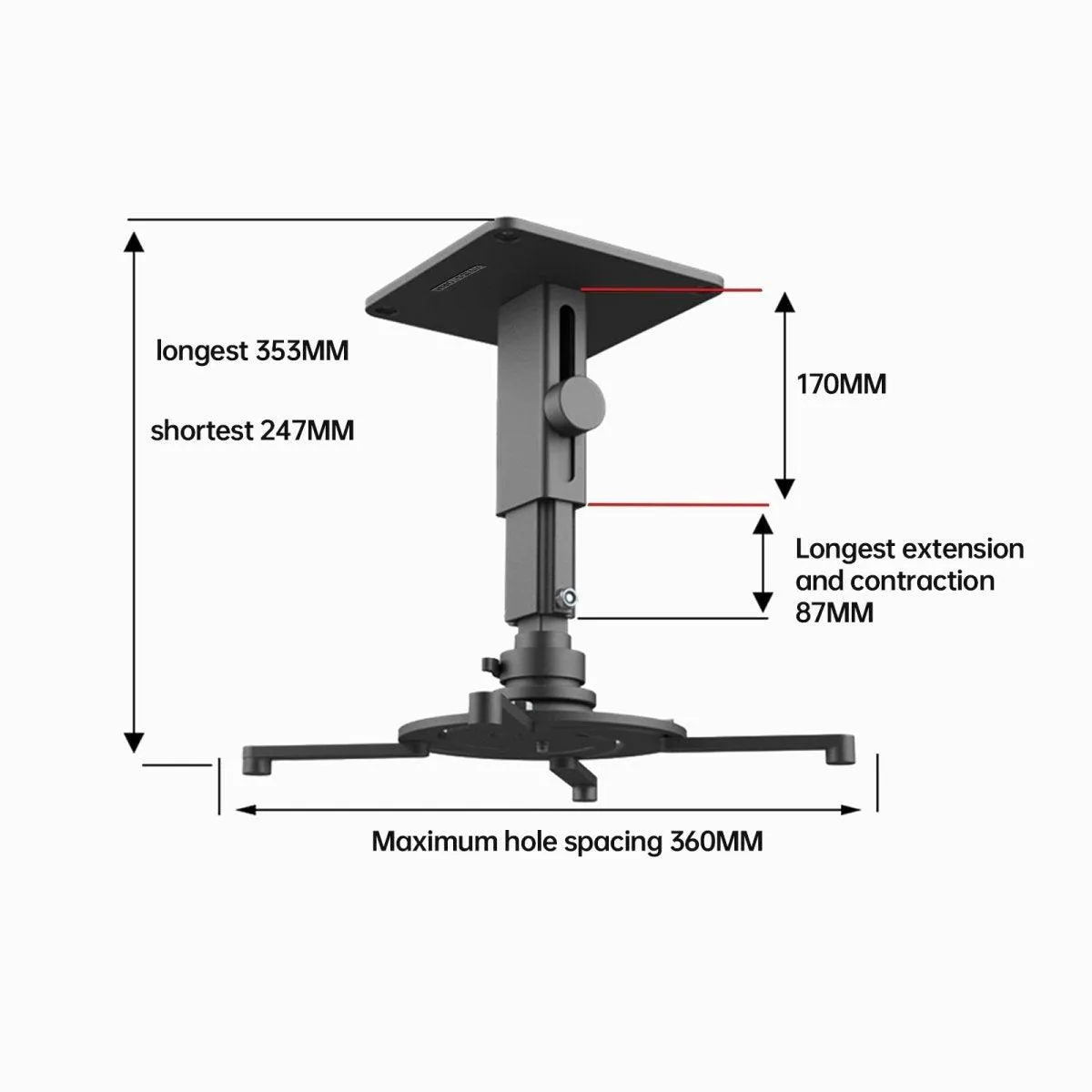 VIVIDSTORM Heavy Duty Adjustable Projector Mounting Kit