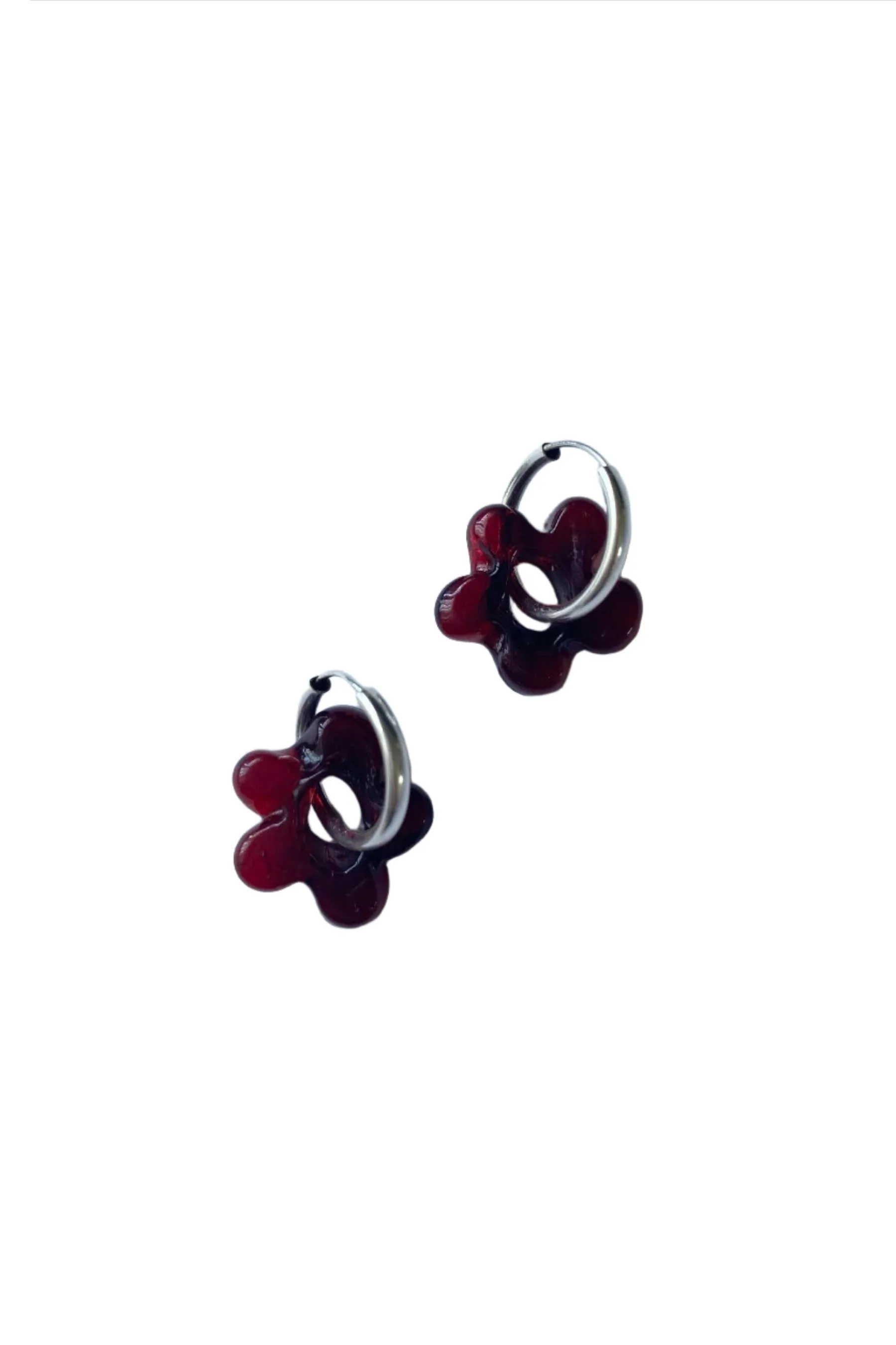 Wine Daisy Earrings