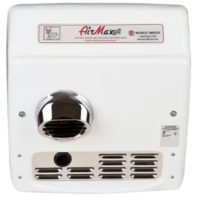 WORLD DRYER® XRM54-Q974 AirMax™ Series Hand Dryer - Cast-Iron White Porcelain High Speed Automatic Recessed (208V-240V)