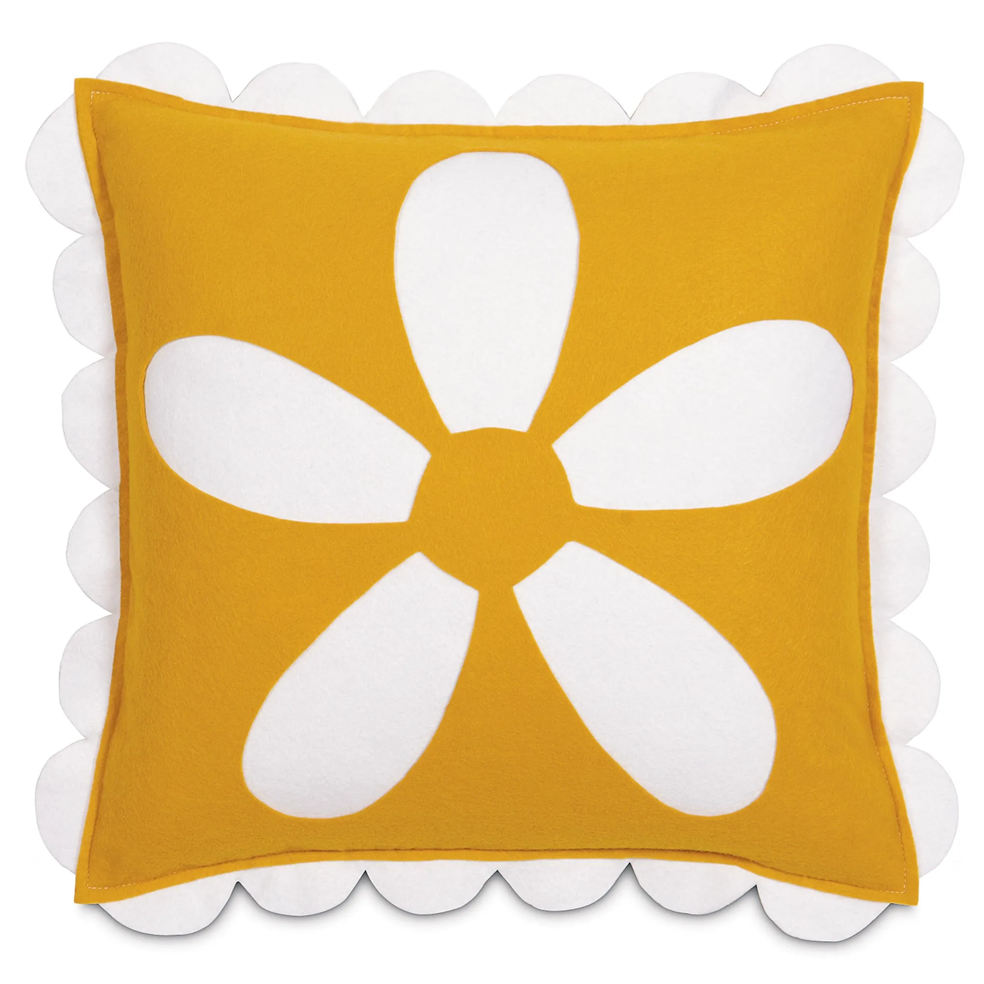 Yellow Daisy Throw Pillow Cover 18x18