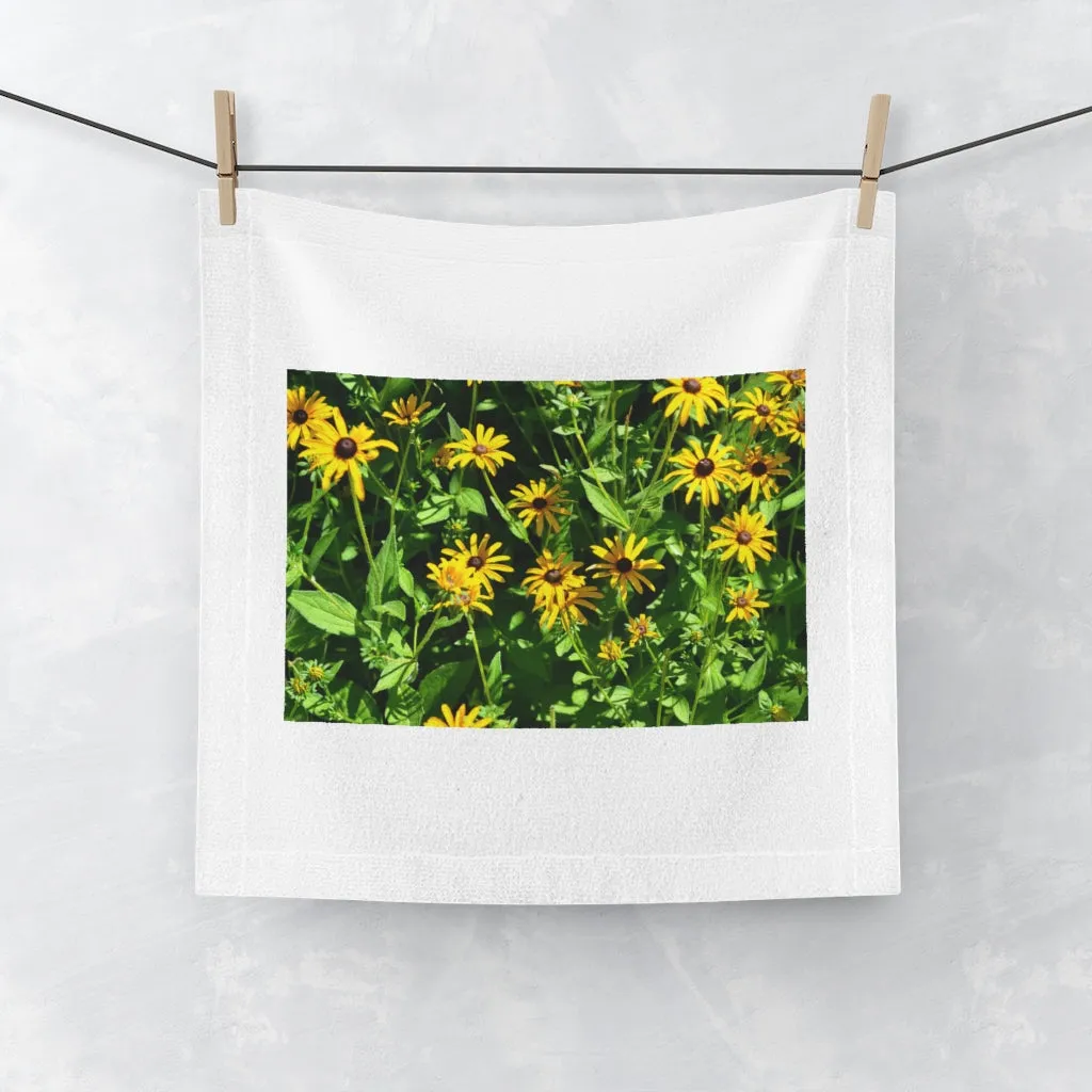 Yellow Flower Face Towel