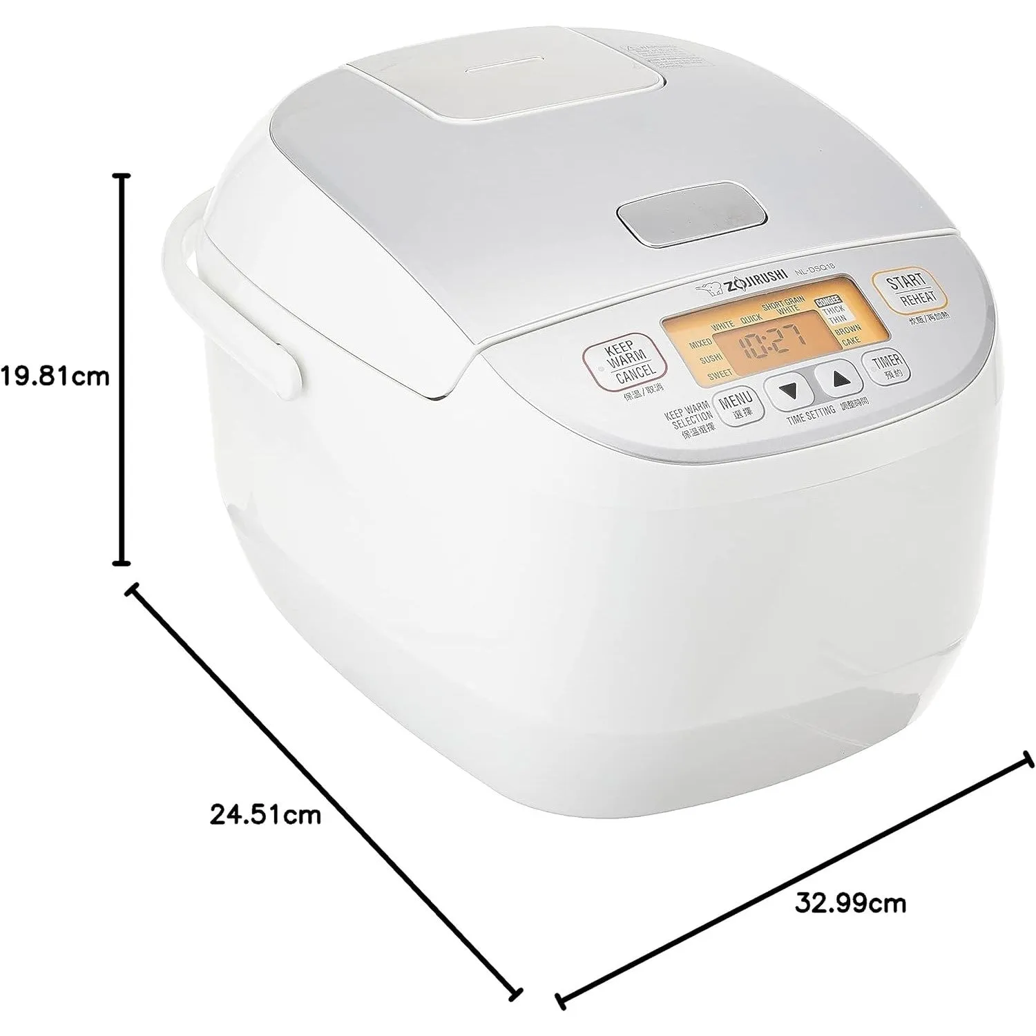 Zojirushi Rice Cooker NL-DSQ10/18 3 pin UK plug